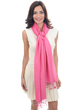 Cashmere & Seta accessori scialli platine rosa intenso 201 cm x 71 cm